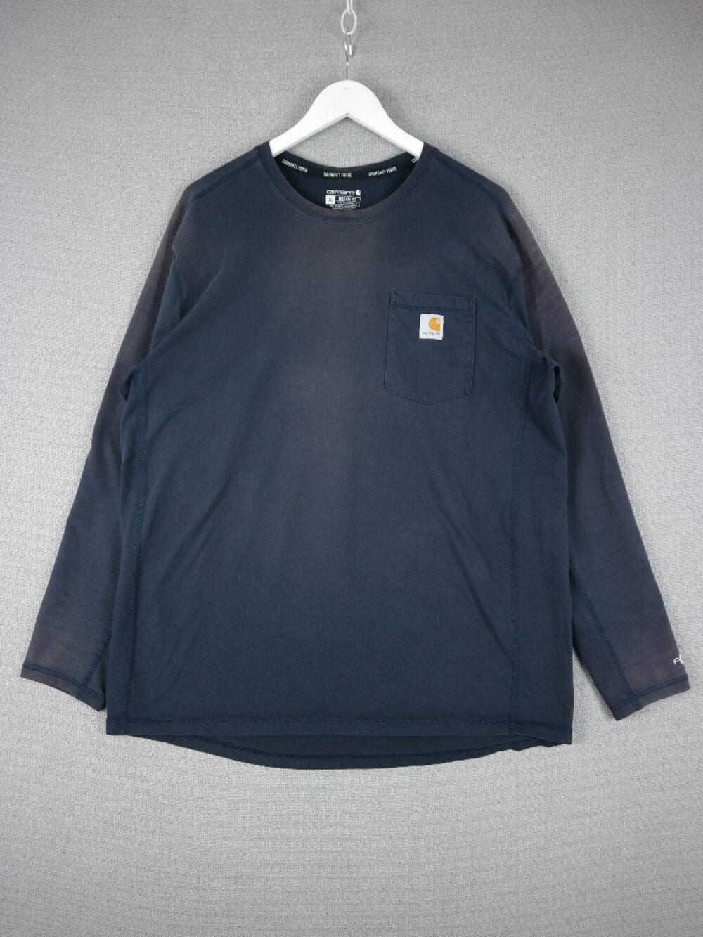 Carhartt Faded Relaxed Fit Cotton Longsleeve Mens Navy XL